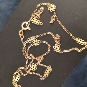Vintage Unique link 14k solid gold necklace